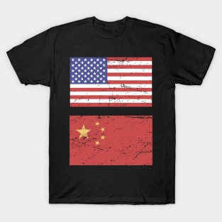 United States Flag & China Flag T-Shirt